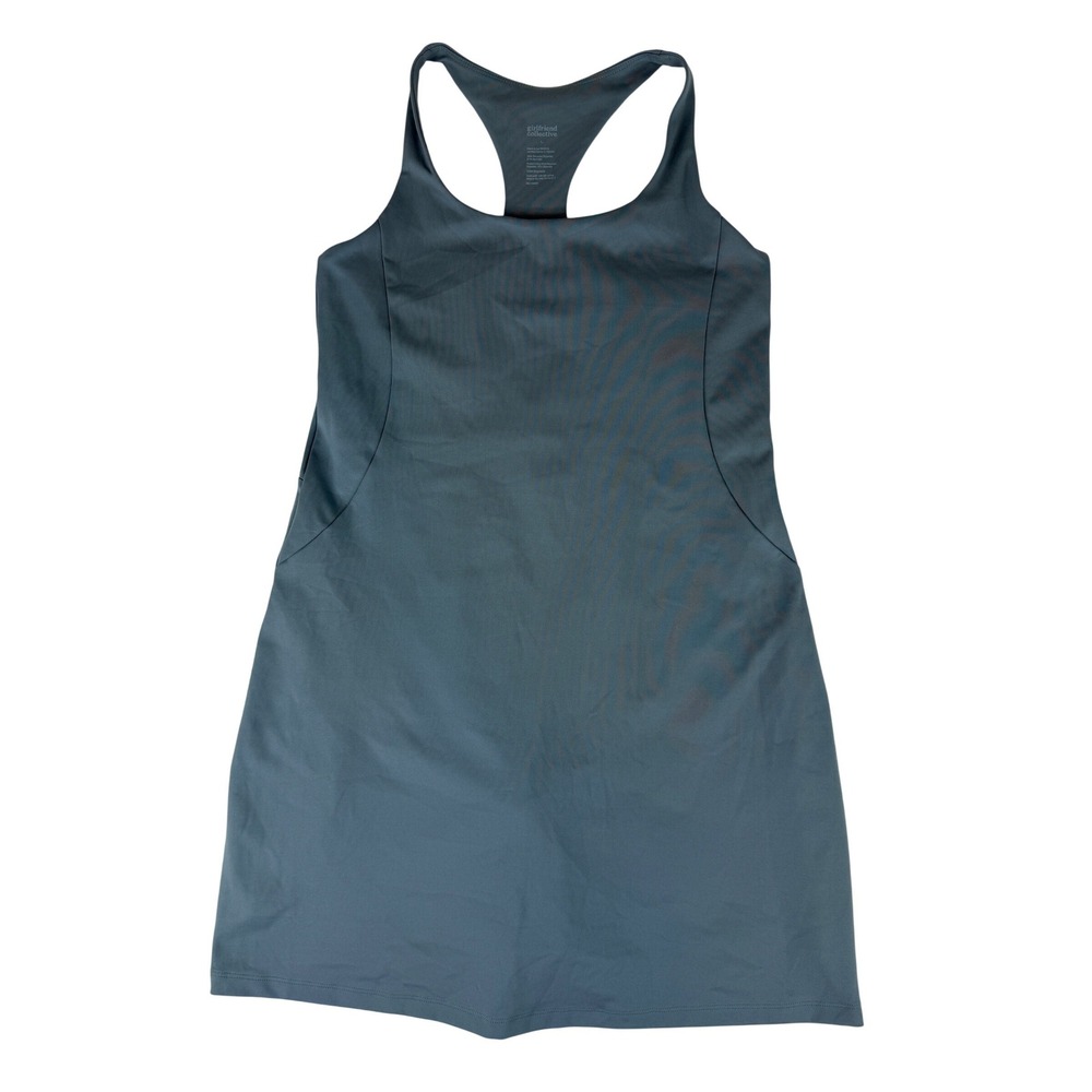 Girlfriend‎ Collective Undress Women Large Slate Blue Racerback Activewear Dress